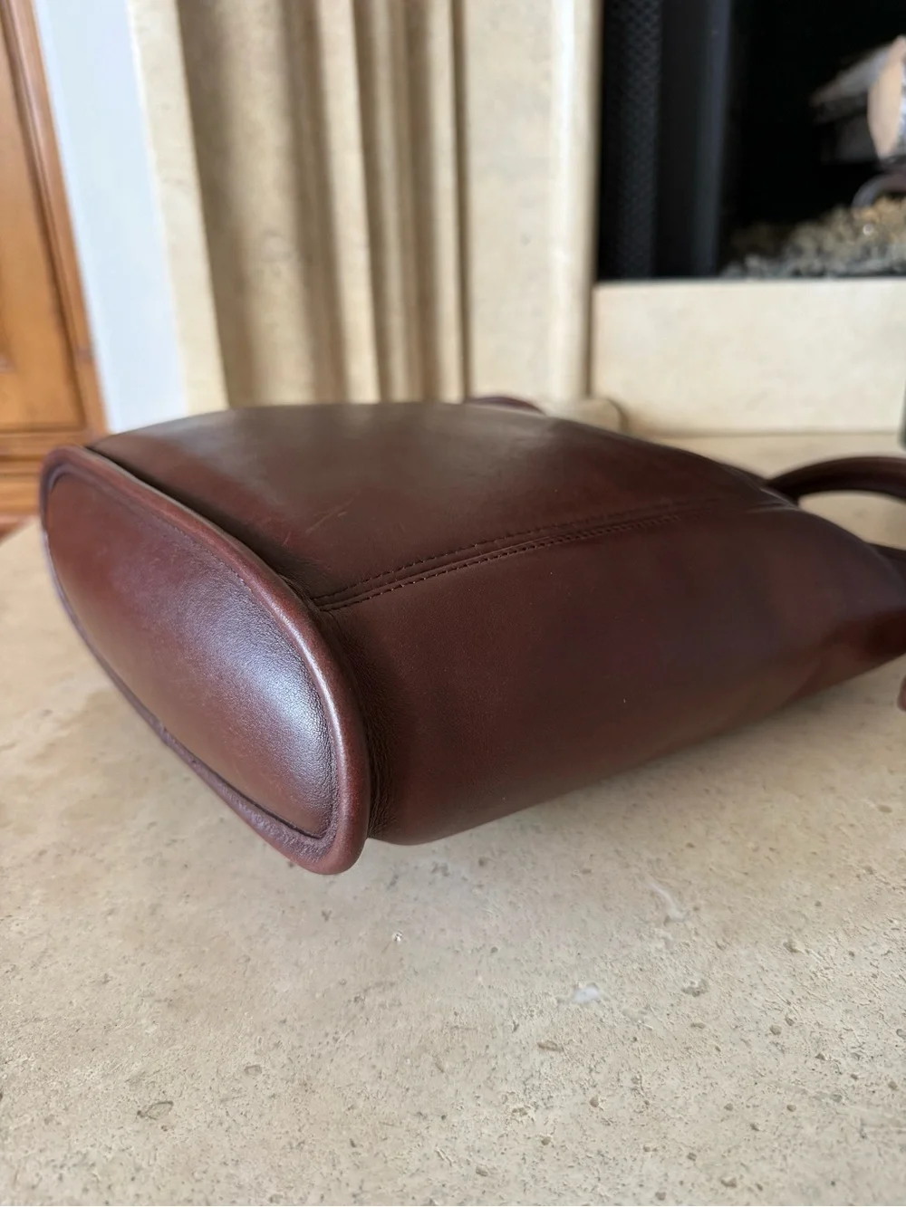 Vintage Coach 9816 Legacy Slim Duffle Mahogany Brown USA Made